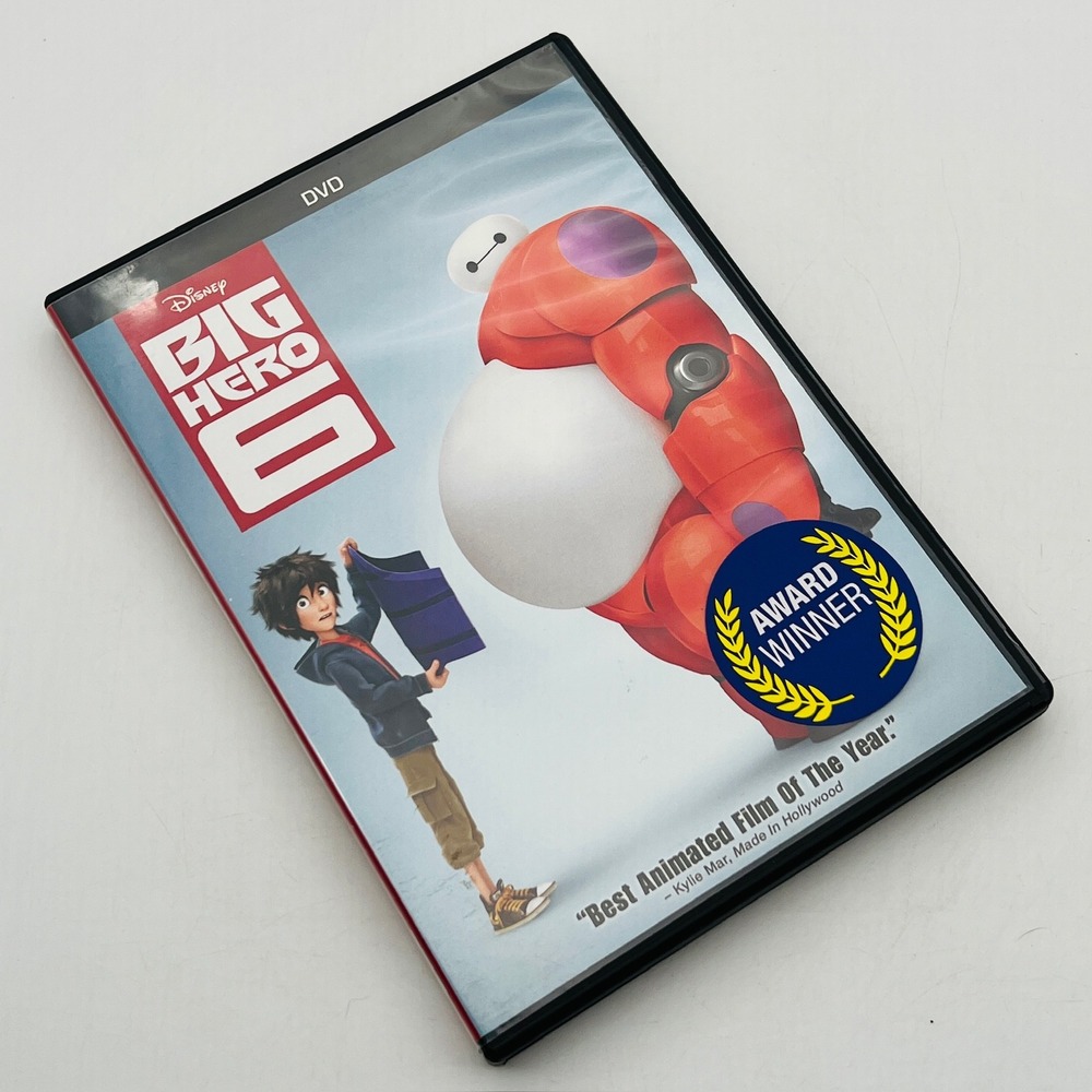 Disney Big Hero 6 DVD Widescreen Animated‎ Movie Baymax Hiro Hamada PG
